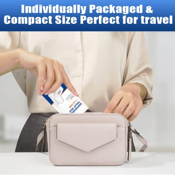 Toilet Seat Covers Disposable 16x24 Inch XL Portable Toilet Liners Travel Seat Cover For Outdoors,Hotel, Hospital, Travel, Public Toilet Seat Cover