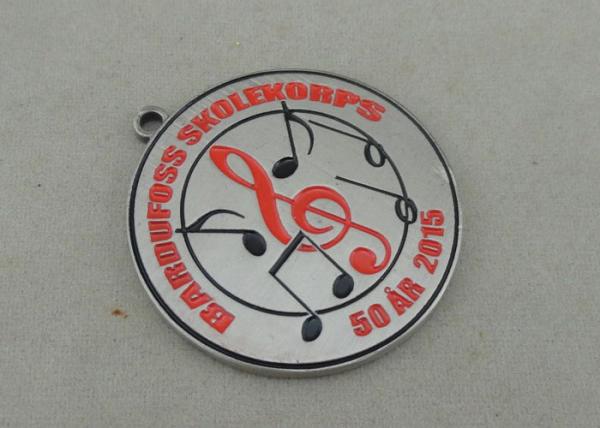 Die Stamped Synthetic Enamel Medal Nickel Brass Award Medals For Music Club