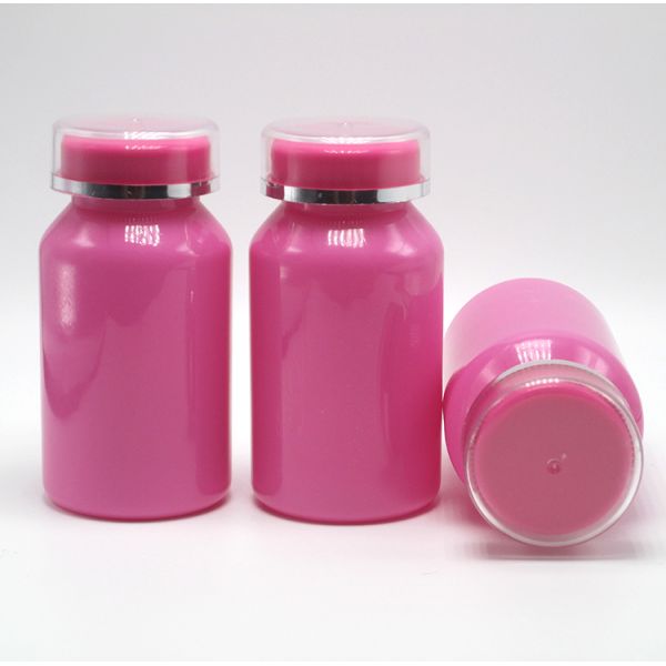 Logo personnalisé Bouteille en plastique PET de 150 ml pour emballage de surface industrielle et pilule