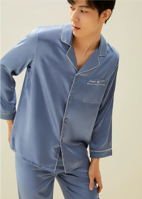 100% Mulberry Silk Pajama Set for Women - Breathable & Moisture-Wicking with Relaxed Loose Fit
