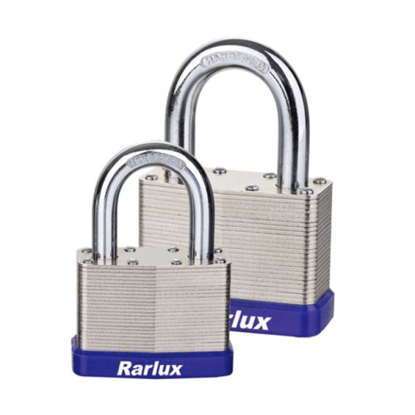 Rarlux 30-60mm High Security Anti-theft Padlock Laminated Steel Body Customized Shackle Laminated Padlock