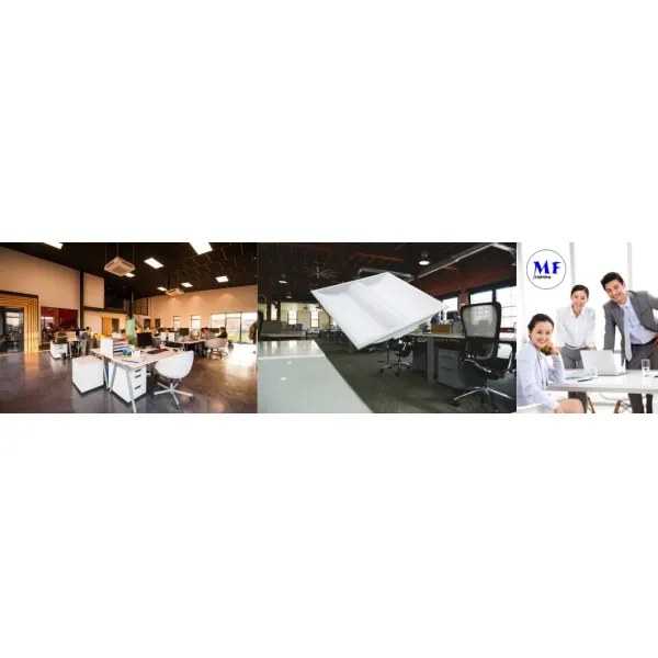 Коммерческое освещение Светодиодная панель Светодиодный потолок Троффер Световые светильники 50W 2 * 4FT Огнеупорный Антиотражательный Снижаемый потолок