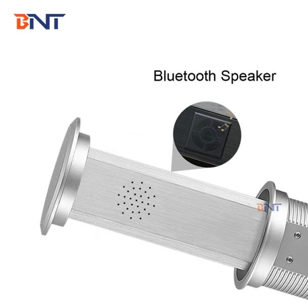 Aluminum alloy waterproof motorized pop up socket with speaker for kitchen