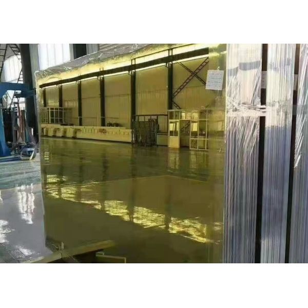 Plaques de verre miroir coloré durable avec peinture arrière rouge en aluminium