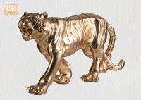 Le grand or a poussé des feuilles la statue animale de Tableau de sculpture en tigre de figurines de Polyresin