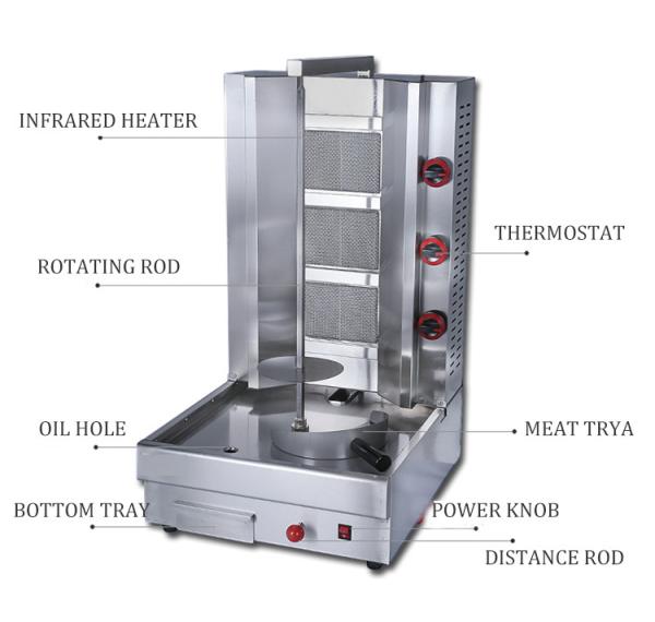 Restaurant Shawarma Toaster Machine 35 KG for Mouthwatering Kebab Grilling