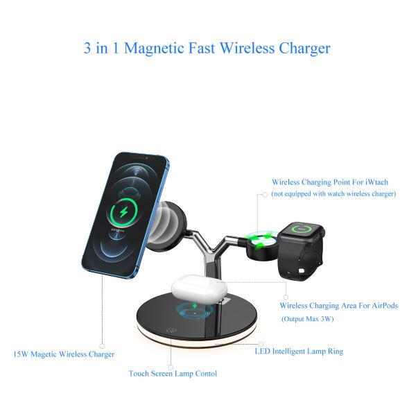 Plastic Electroplating Qi Magnetic Charger Magnet 15W 6mm For Apple