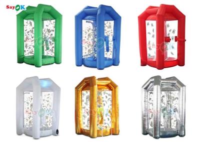 Плитка надувный кубик денег хватать машину деньги дуть стенд для рекламы событий