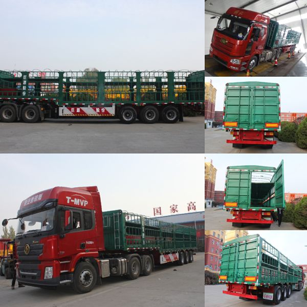 Fence Semi Truck Trailer Cargo Carrier Trailers Livestock Poultry Transport Semi Trailer