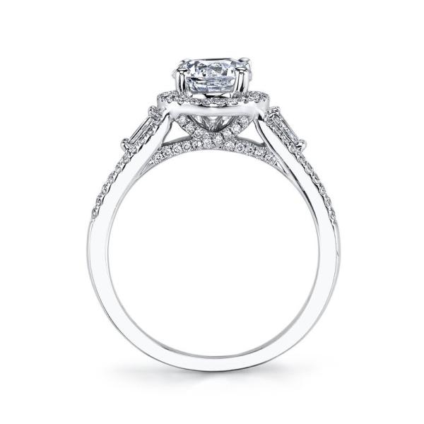18K 14K 10K 9K Platinum Halo Lab Created Diamond Engagement Ring 1 To 3 Carats