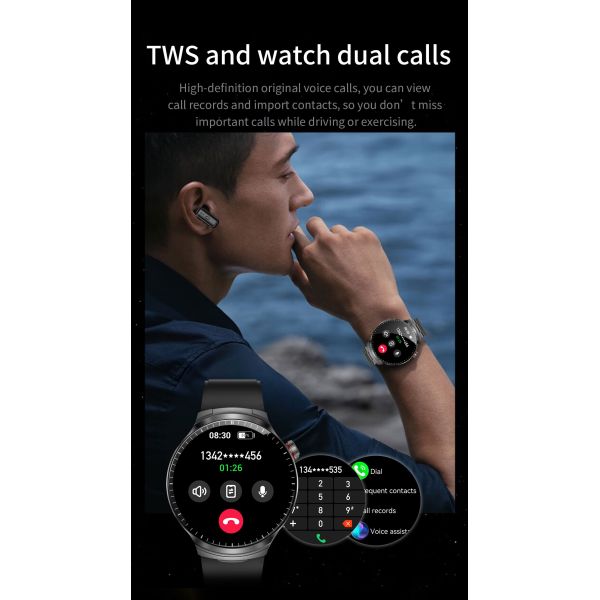Upgrade Your Fitness Game with TWS Smart Watch and Wireless Earbuds High-Resolution Screen