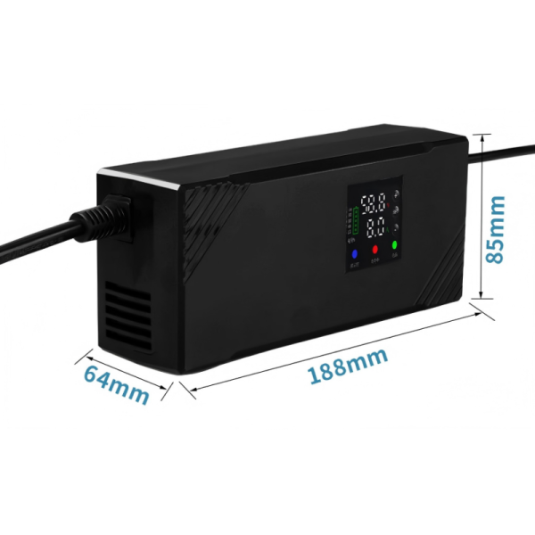 CC CV Mode Adjustable Voltage and Current 48V 8A Battery Charger with Digital Screen for LiFePo4 Batteries