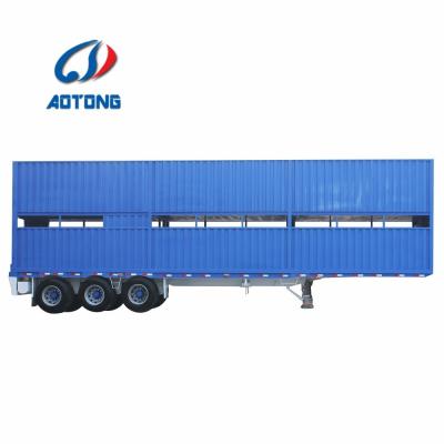 3-Axle 40T Livestock Fence Cargo Trailer Cattle Livestock Mini Semi-Trailer for Farm