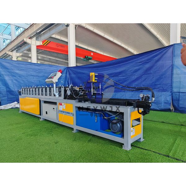 Customized Metal Fence Plate Forming Machine With 12 Row Molding 4kw Servo Gear Transmission