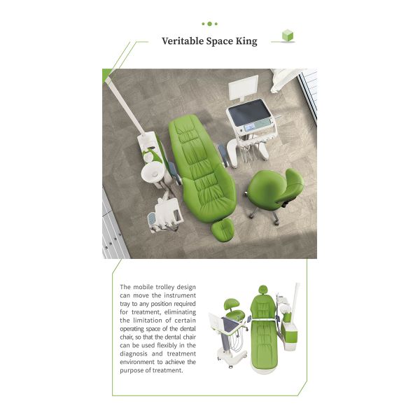 Cast Aluminum Backrest Stomatology Equipment Mobile Dental Cart Unit