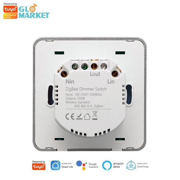 Glomarket Smart Home Dimmer Switch Tuya Zigbee Voice Control Knob Dimming Adjust Brightness With Digital Display