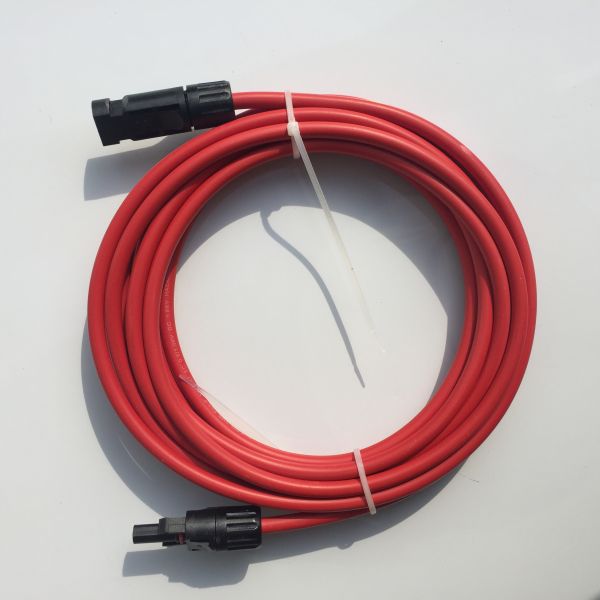 Электрическая проводимость превосходного кабеля панели солнечных батарей гибкости 6мм высокая с соединителем