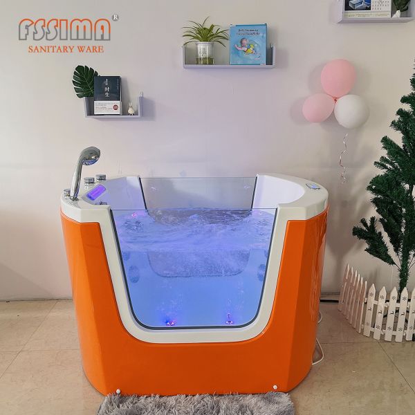 Ушат спа массажа младенца белой акриловой ванны SPA младенца Freestanding с термостатом