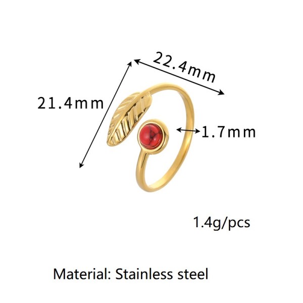 18k Gold Stainless Steel Turquoise Ring Understated Luxury Fashionable Versatile Open Ring Bracelet for Women