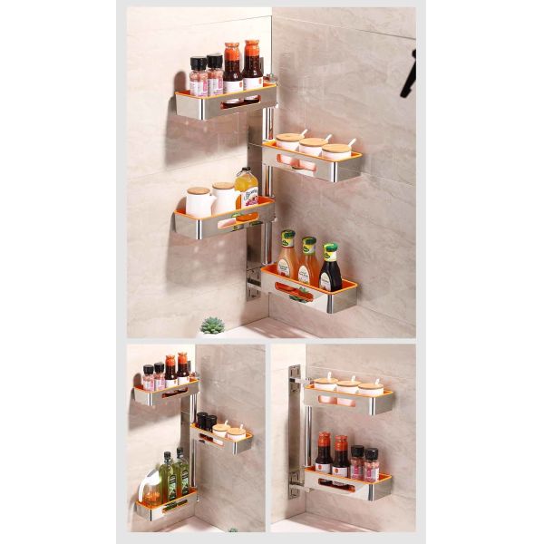 Multipurpose Wall Mounted Kitchen Shelf For Condiment Bottle