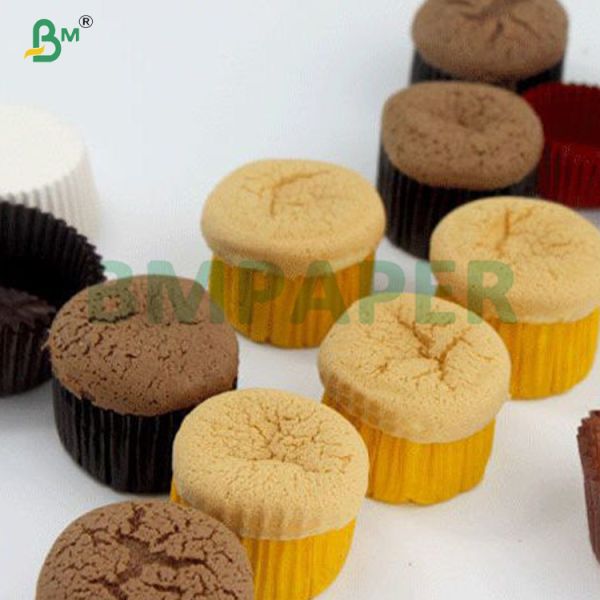 Greaseproof White Coffee Yellow Green Cupcake Liner Muffin Paper For Baking