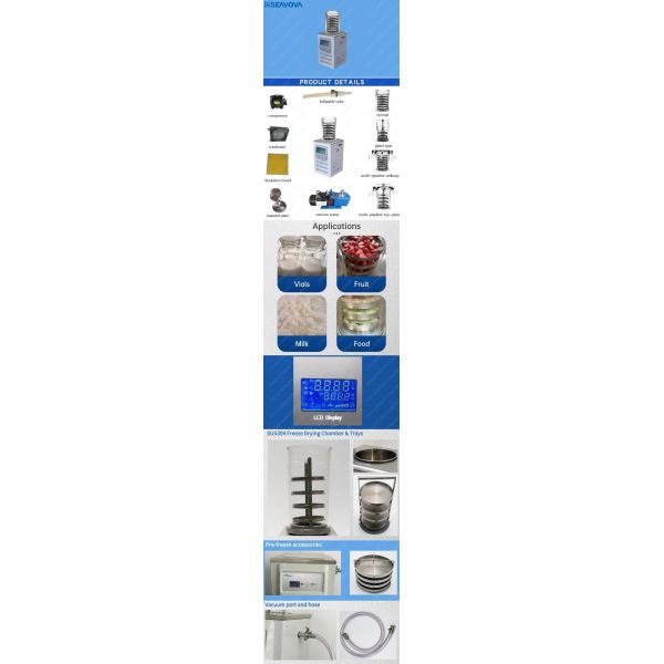 Laboratory Small Freeze Dryer 3Kg Load Capacity Lab Lyophilizer