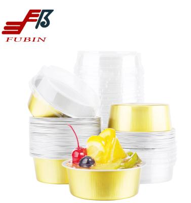 Custom Grease Proof Gold Metallic Cupcake Liners Aluminum Foil Muffin Baking Mold