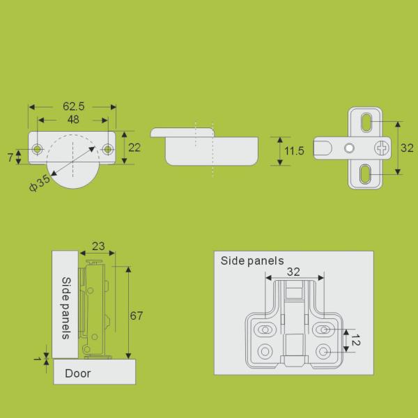 china factory furniture accessories soft closing stainless steel  hinge