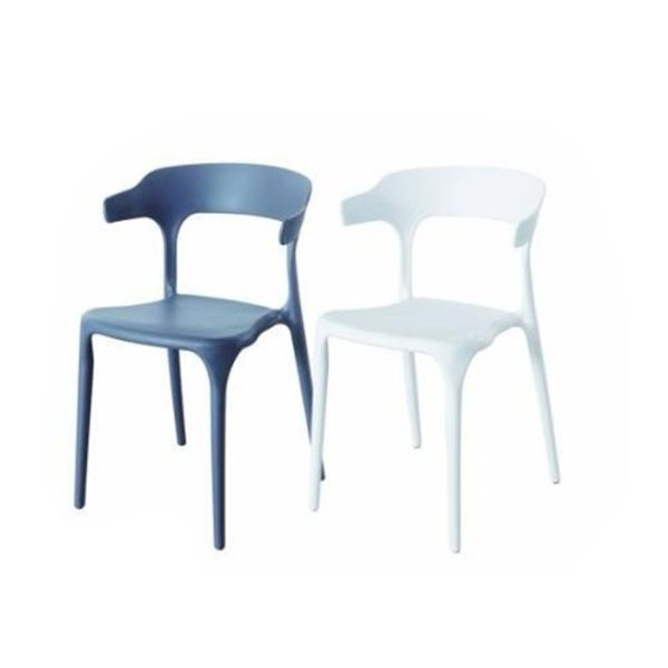 Blue Classic Stackable Modern Plastic Outdoor Dining Chairs