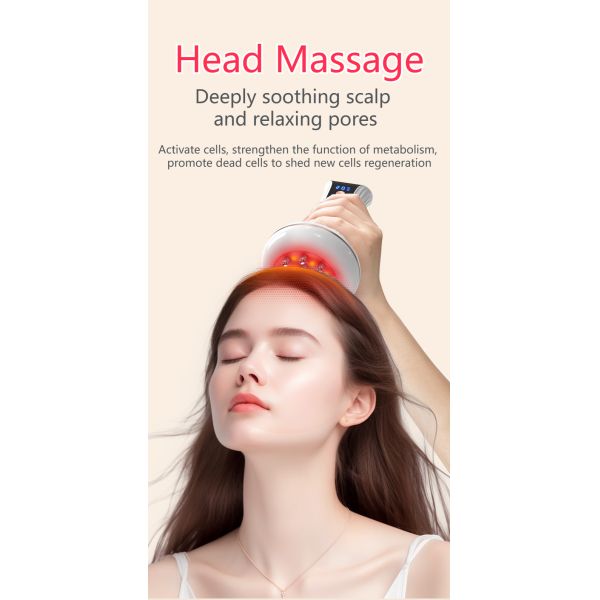 20 Gear EMS Microcurrent Electric Meridian Brush Infrared Heating Vibration Therapy Massage Device