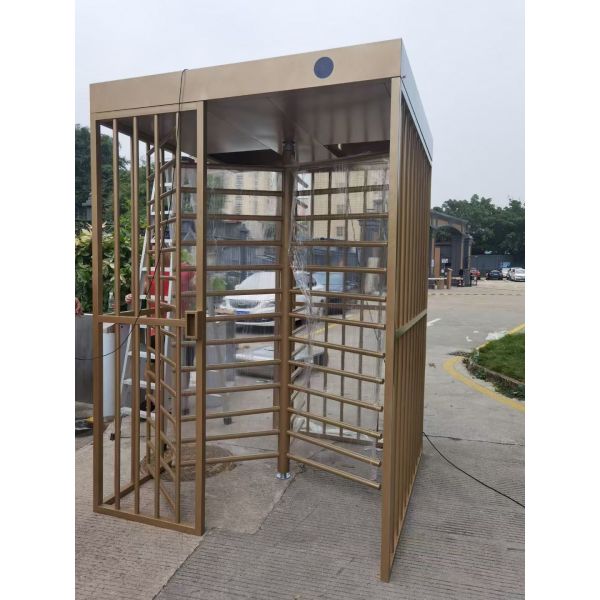 Golden Color Turnstyle Full Height Turnstile Gate Factory Price Stainless Steel