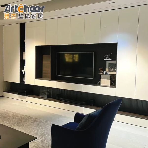 Contemporary TV Cabinet with Laminated Finish and Customized Size for Modern Living Rooms