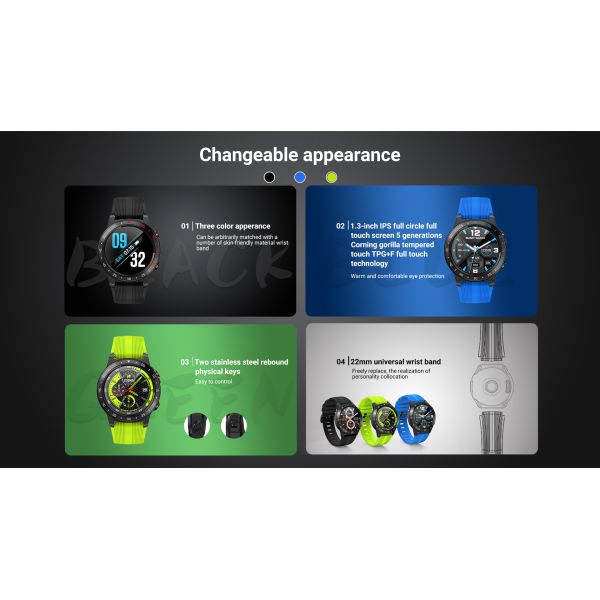 След ноги GPS отслеживая умный браслет тарифа сердца 1,3 дюйма