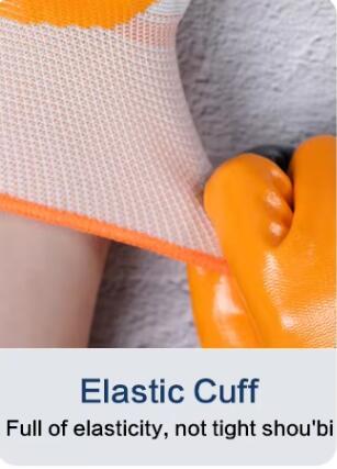 23cm-26cm Nitrile Dipped Work Gloves Cold Weather Work Gloves Double Dipping