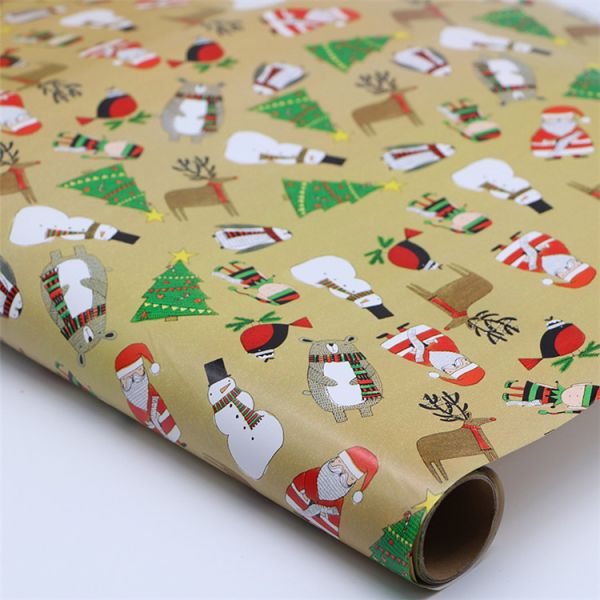 60g 500*700MM Holiday Gift Wrapping Paper Customized Color