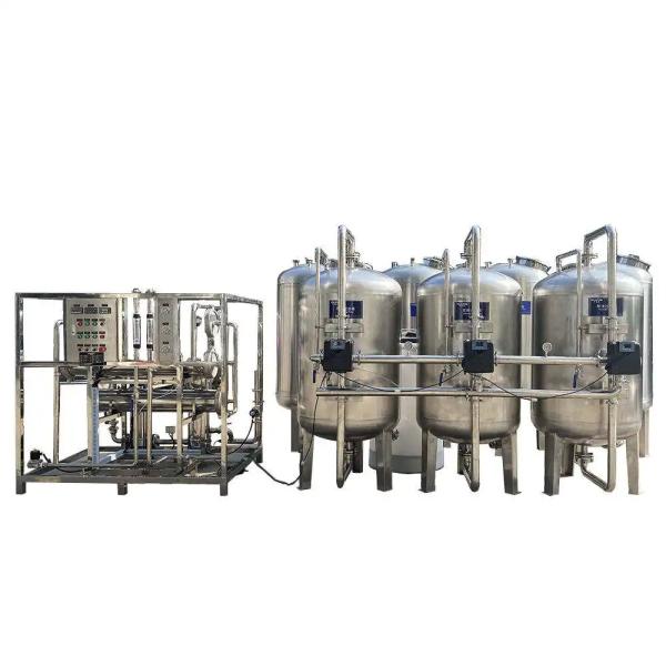 5TPH 7.4kW-380-415V 2xSS304 Tanks Brackish Water Reverse Osmosis Water Plant