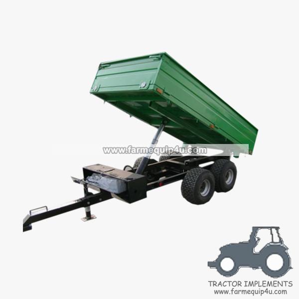 3TR4WM - 4wheels small tractor trailer dump trailer with moto 3Ton
