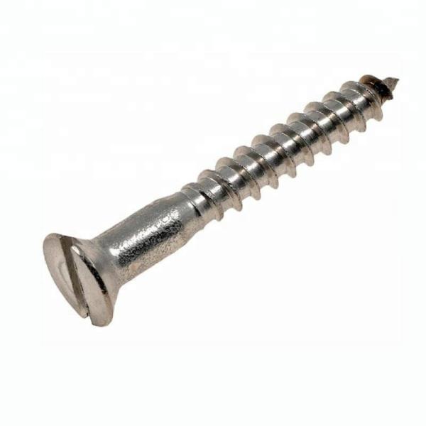 Stainless Steel Slotted Countersunk Head Wood Screws  Slotted Flat Head Wood Screws