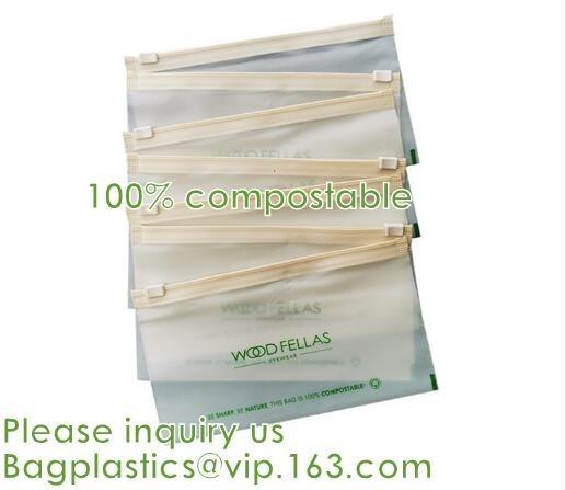 Biodegradable appreal Packaging, Compostable Pla Corn Starch Zipper Underwear, Clothing, Fur, Garment