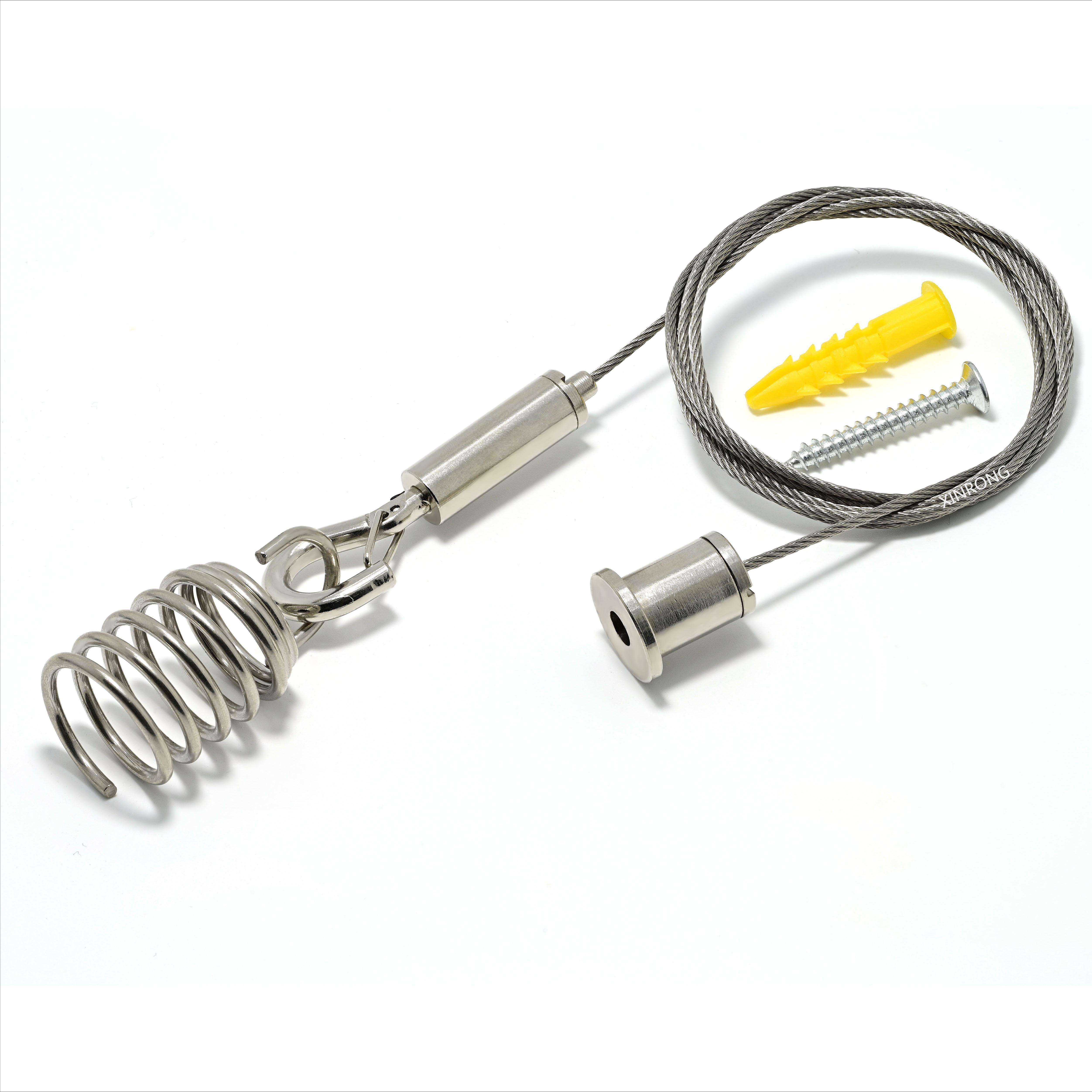 Stainless Steel Wire Sling Sets Adjustable Wire Gripper Ceiling Coupler Cable Suspension Kit Track Light