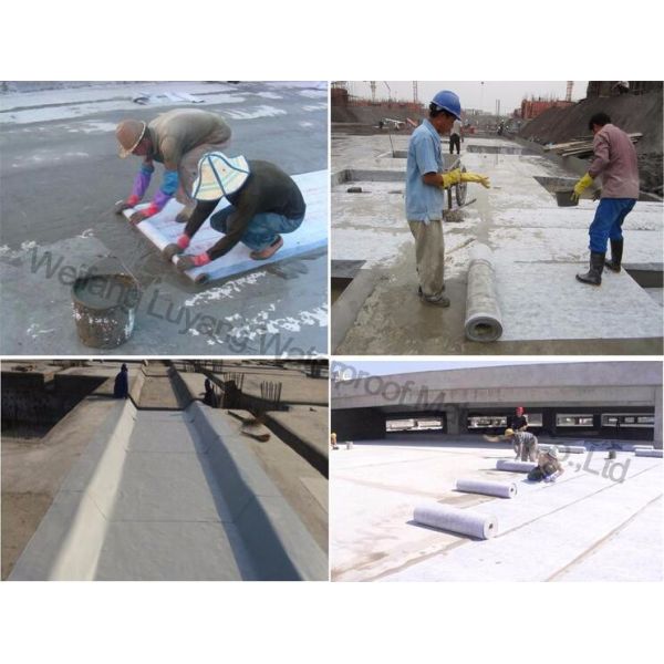 60N/cm Tensile Strength Polyethylene Polypropylene Fiber Compound Rolling Waterproof Membrane for Bathroom