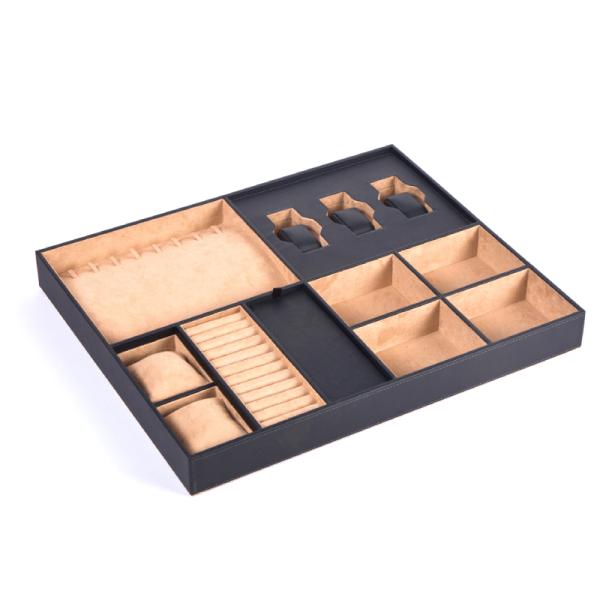Minimalist Leather Jewelry Organizer Tray Customizable Storage For Wardrobes And Closets