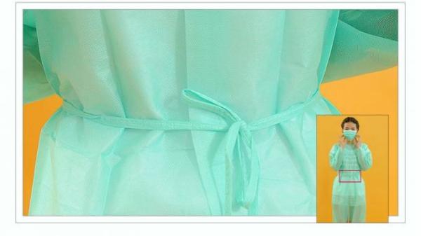 Various Sizes Hydrophilic Disposable Isolation Gowns  Available With Extra Long Ties