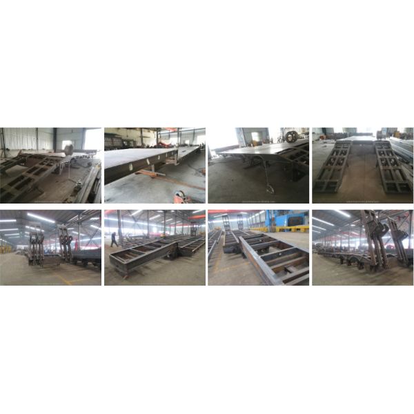 2 Axle Heavy Duty Gooseneck Low Bed Trailer 40T 50T 60T