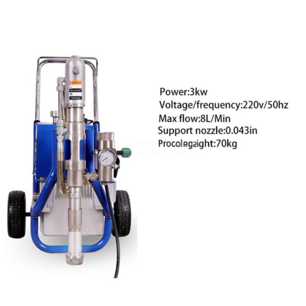 Hydraulic Paint Spraying Machine High Pressure Polyurethane Epoxy Spray Equipment 60L