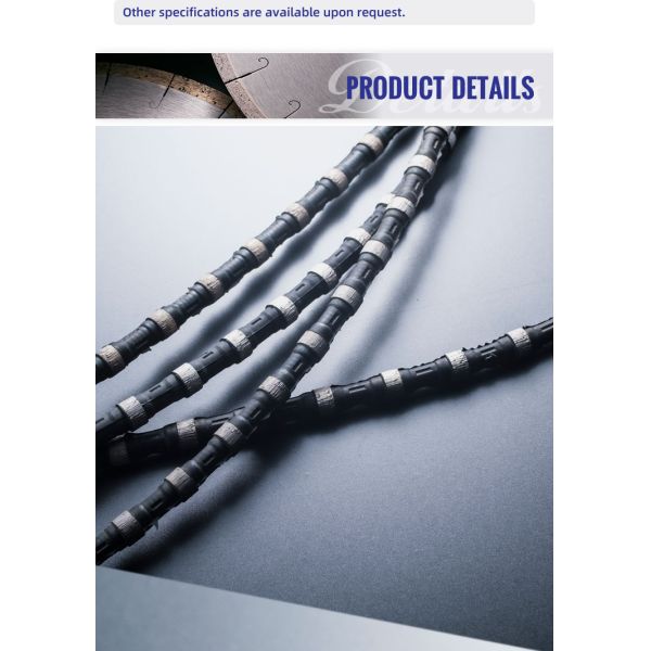 Резиновая пружина 11,5 мм алмазная проволочная пила для резки гладкого камня и гранитного мрамора в Бразилии