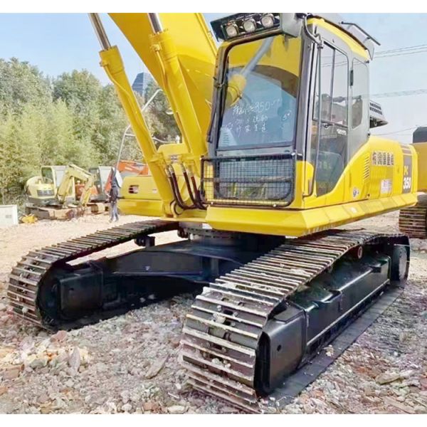 Machines actives pour le déplacement de la terre 35 tonnes Excavatrice utilisée Komatsu PC350-7 avec rampe