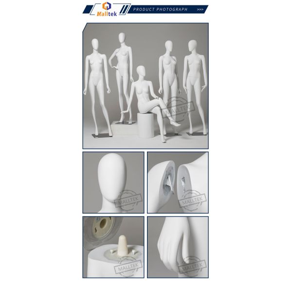 Женщины из стекловолокна полное тело манекен Матовый белый экспозиционный костюм