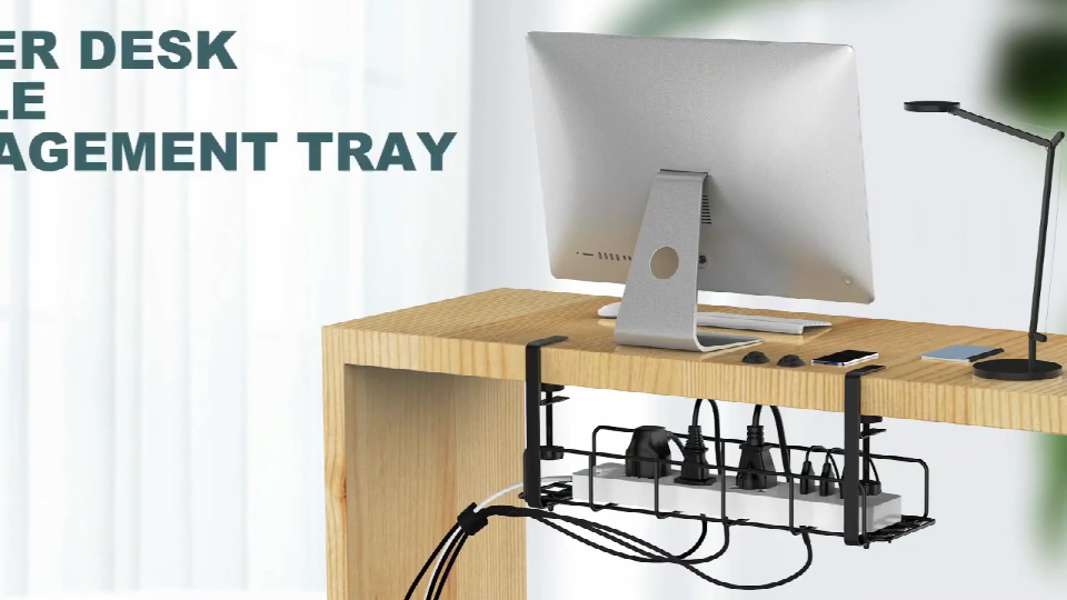 Нет сверла стальной сетки кабельного организатора под столом кабельного канального стола для легкого доступа кабеля