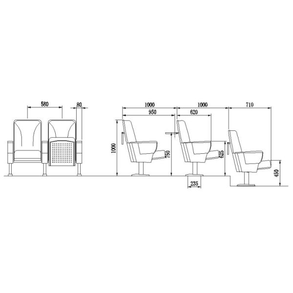 China High Quality Auditorium Chair, Theater Chair For Sale